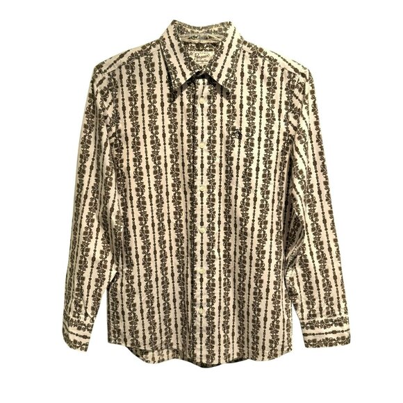 Penguin by Munsingwear Mens Western Style Print Cotton LS Buttoned Shirt Rodeo M - Picture 1 of 5